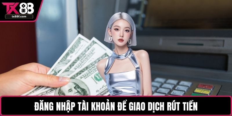 Đăng nhập tài khoản để giao dịch rút tiền